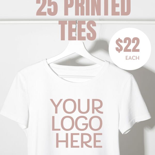 AScolourdeal 25 Screen Printed Tee Deal ( 1 SIDE ) INC Set Up & DELIVERY 25 Screen Printed Tee Deal ( 1 SIDE ) Thumbnail