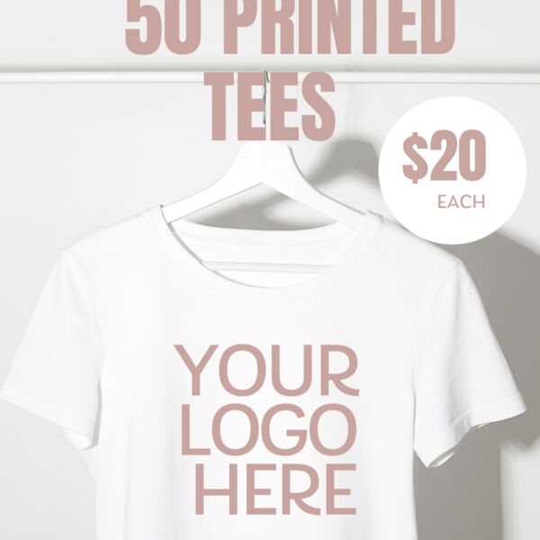 AScolourdeal 50 Screen Printed Tees Deal ( 1 SIDE ) INC Set Up & DELIVERY 50 Screen Printed Tees Deal ( 1 SIDE ) Thumbnail
